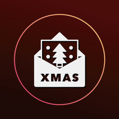 Christmas card icon