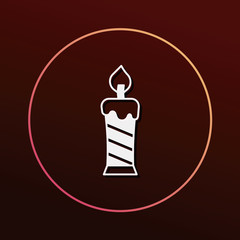 Christmas candle icon