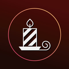 Christmas candle icon