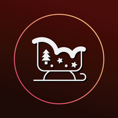 Christmas sleigh icon