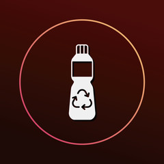Environmental protection concept recycle water bottle icon