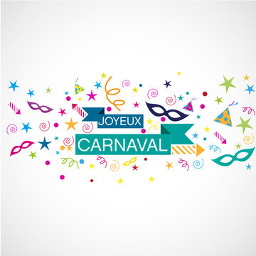 affiche/carte "joyeux carnaval"