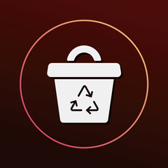 Environmental protection concept recycled garbage icon