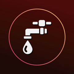 Environmental protection concept conserve water icon