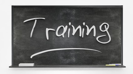 Fototapeta premium Training written on blackboard