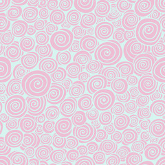 Vector seamless hand drawn swirls pattern.