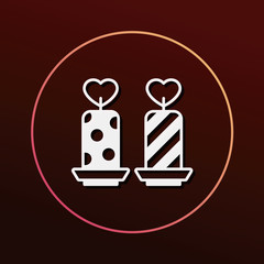 valentine's day candle icon