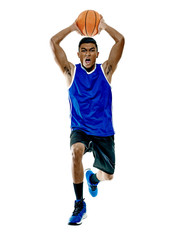 Fototapeta premium basketball player man Isolated 