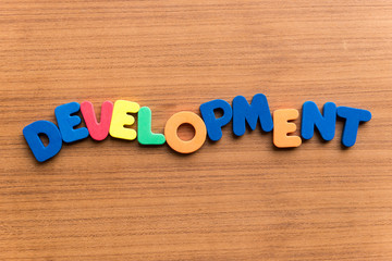 development colorful word
