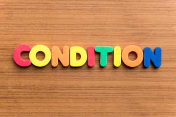 condition colorful word