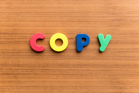 copy colorful word