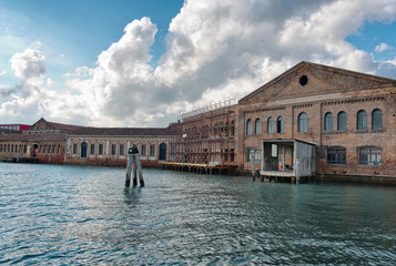Industrial glass manufacturing on Murano, Venice