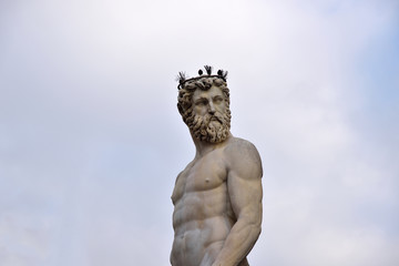 statua di nettuno, piazza della signoria, Firenze, Italia