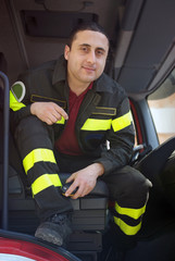 Obraz premium Italian fireman