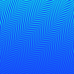 Simple retro blue halftone background with dots and swirls