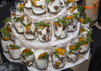 Organic healthy cookie and fruit