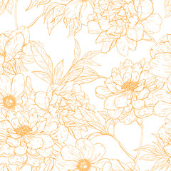 Floral pattern with flowers.