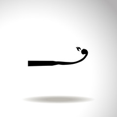 Match was burned vector icon.