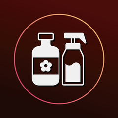 cosmetic bottles icon