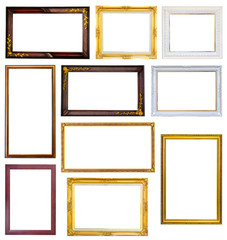 Set photo frame isolated on white background