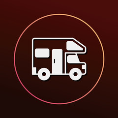 Camper van icon