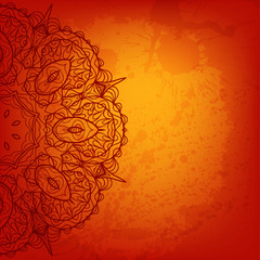 Abstract vector background. Lace arabesque