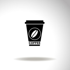 Takeaway paper coffee cup icon. Vector.