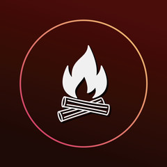 camp fire icon
