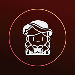 camping girl icon