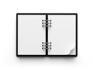 Blank White Paper Notepad isolated on white background