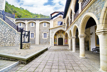 Fototapeta premium Kykkos monastery in Cyprus religious place famous places tourism sightseeing