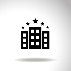 Hotel five stars vector icon.