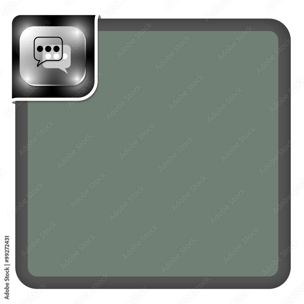 Poster vector abstract frame for your text and speech bubbles