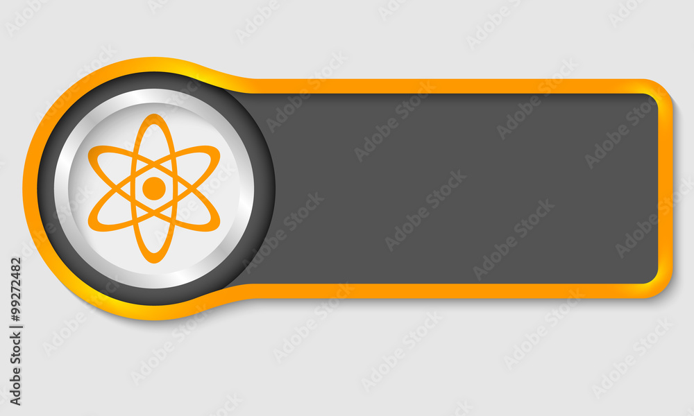 Aufkleber abstract button for your white text and science icon