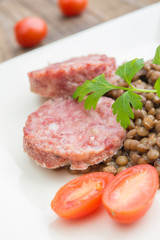 cotechino and lentils