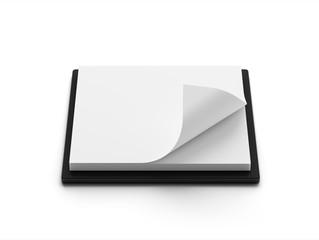 Fototapeta na wymiar Blank White Paper Notepad isolated on white background