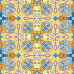 Fototapeta na wymiar Kaleidoscopic ornamental pattern