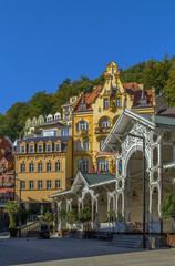 city centre of Karlovy Vary, Czech Republic