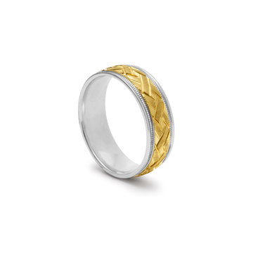 Two-Toned Gold Wedding Band