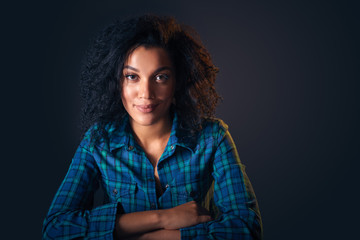 Close up portrait of african american woman