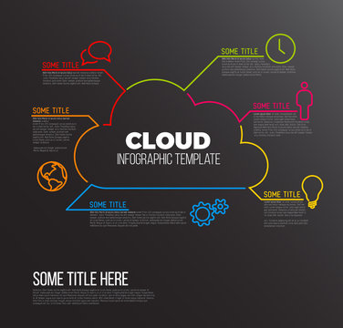 Cloud storage - Vector Infographic report template