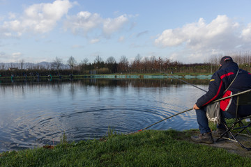 Fototapeta na wymiar sport fishing