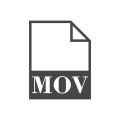 Fototapeta premium MOV file icon