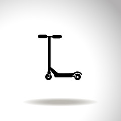 Kick scooter vector icon.