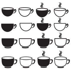 black cup on white background