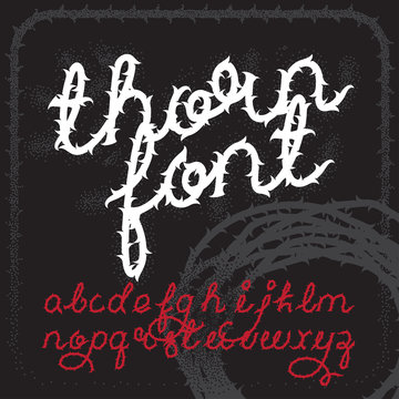 Thorn alphabet vector font