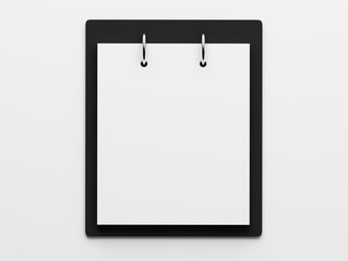 Blank White Paper Notepad isolated on white background