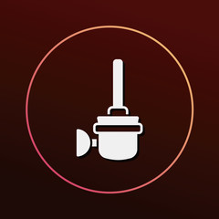Toilet plunger and brush icon