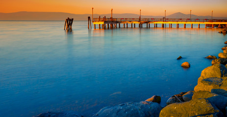 Bracciano Lake At Sunset