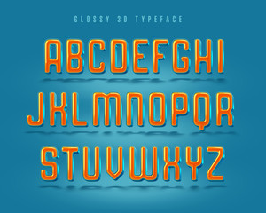 Fancy rounded 3d typeface